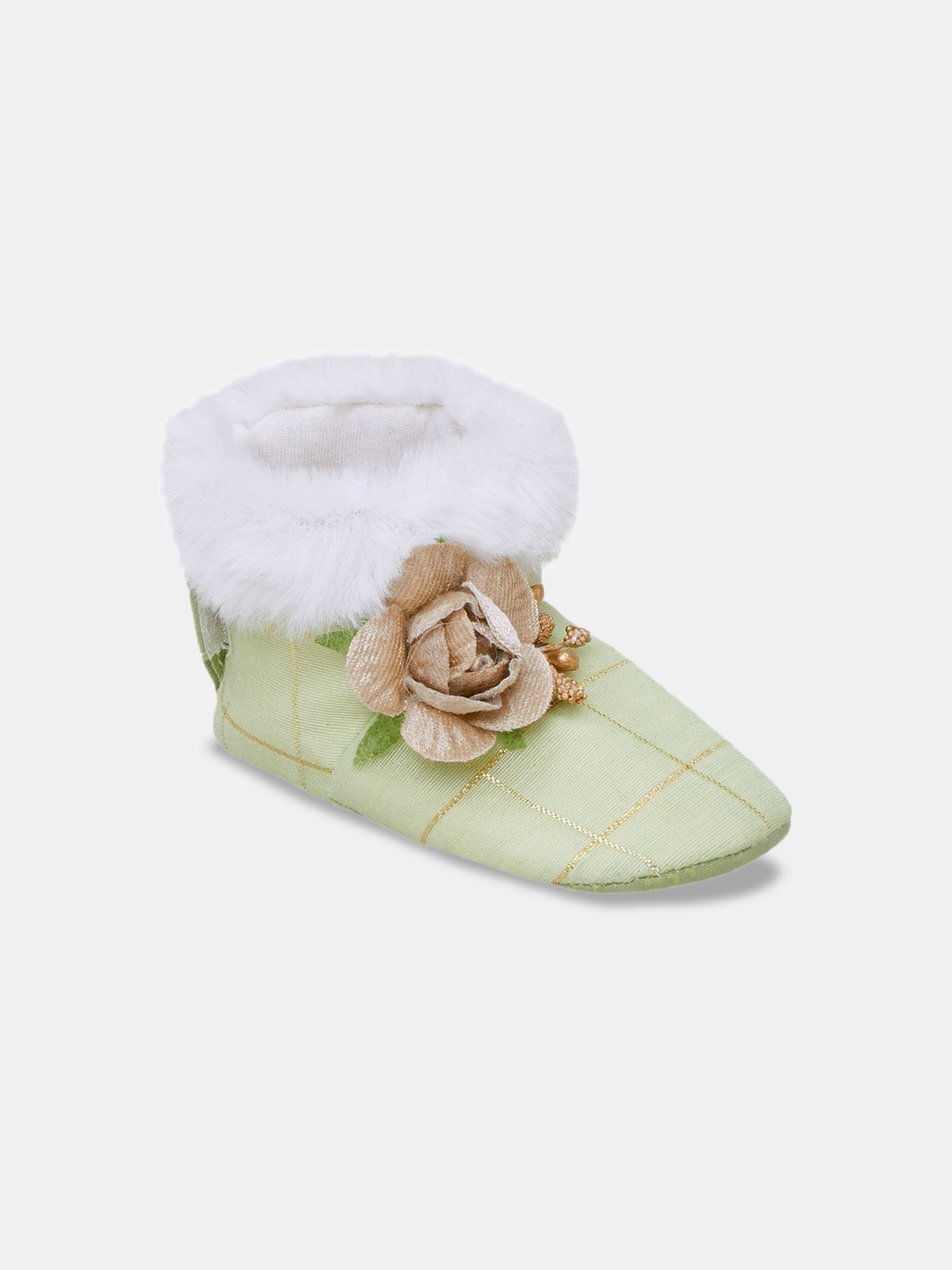 

Hopscotch Girls Floral Booties, Green