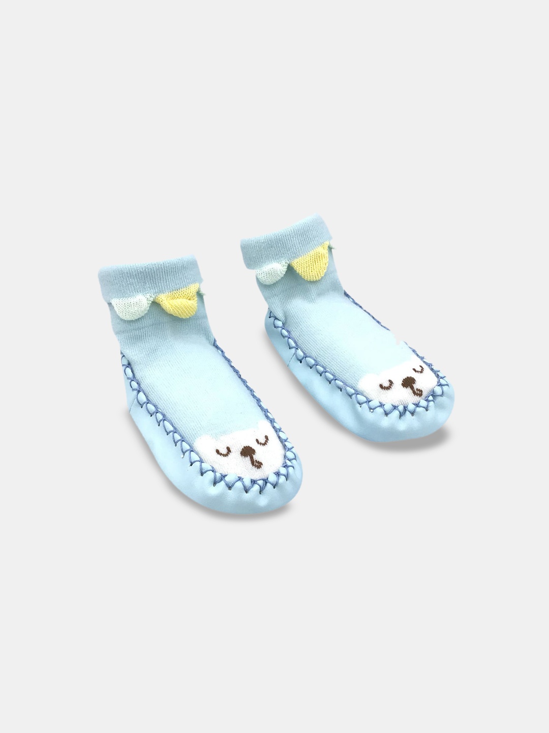 

Hopscotch Kids Blue Printed Booties