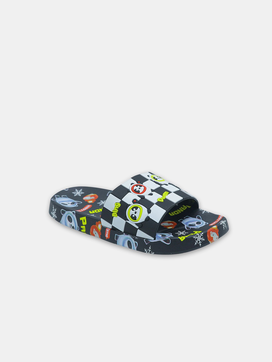 

Hopscotch Unisex Kids Black & White Sliders