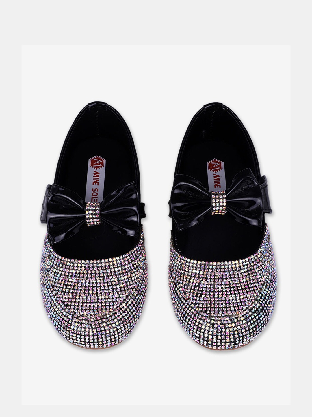 

Hopscotch Girls Black Embellished Party Ballerinas Flats