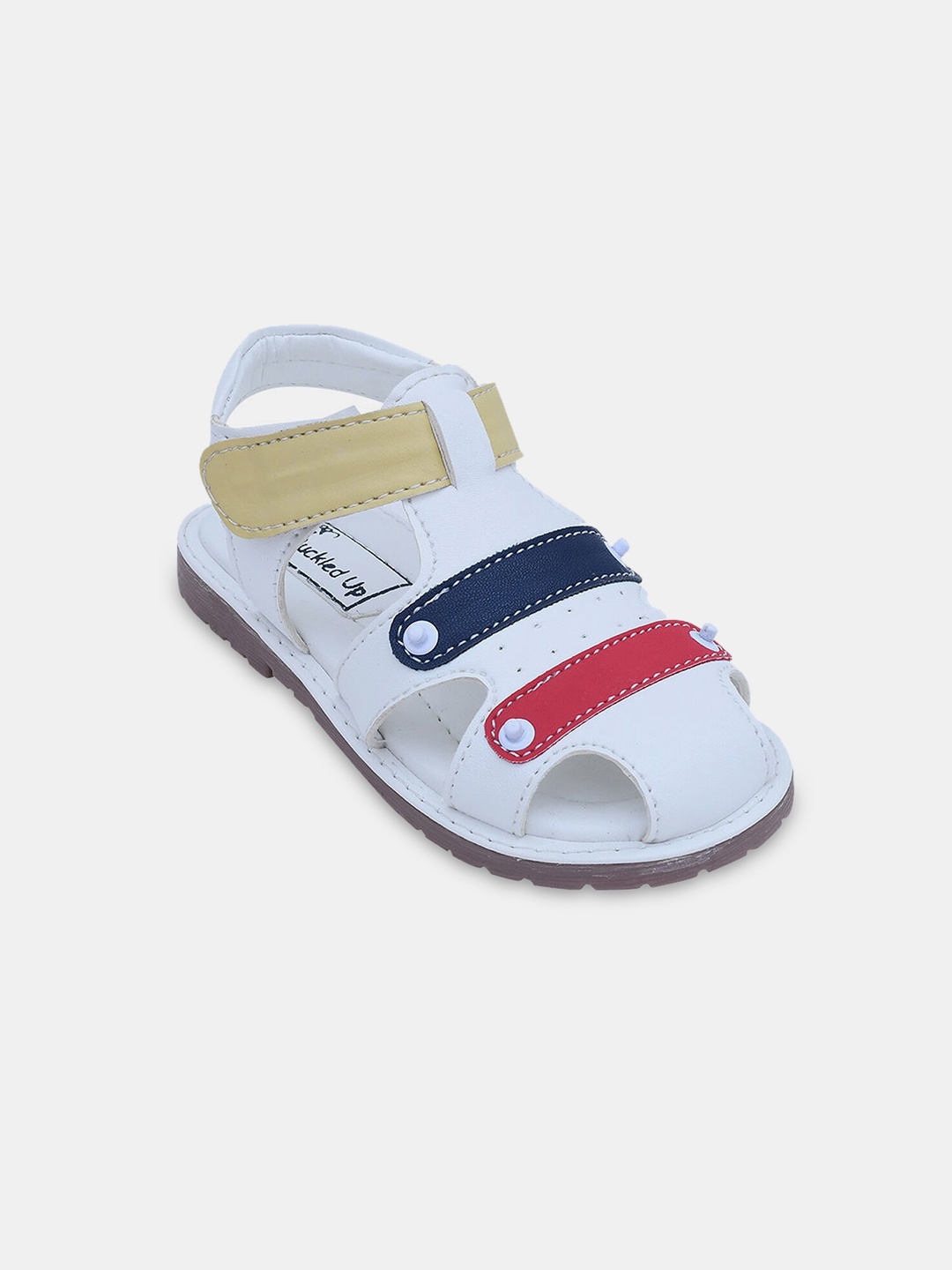 

Hopscotch Boys White & Blue Leather Gladiators Flats