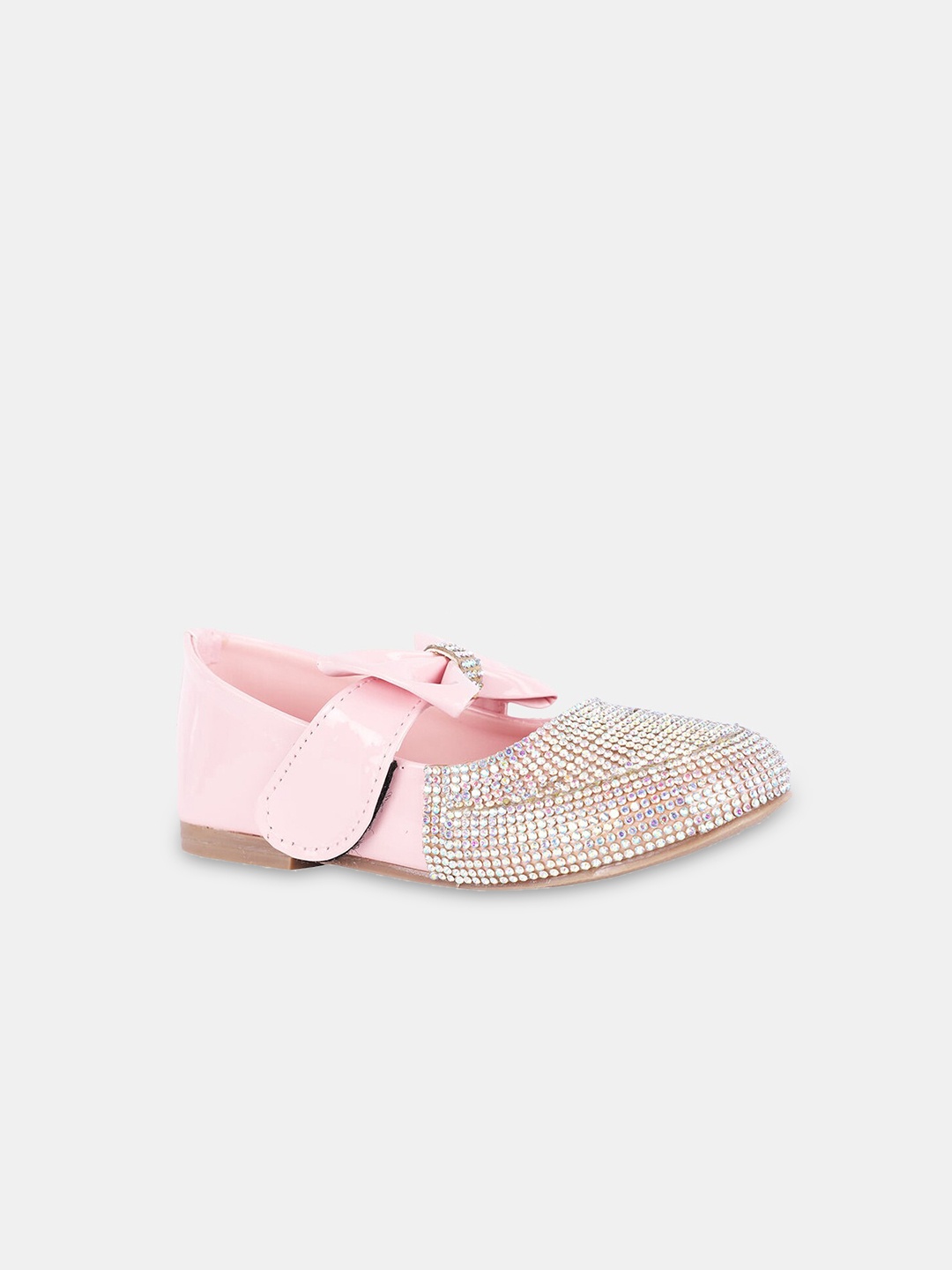 

Hopscotch Girls Embellished Ballerinas with Bows, Pink