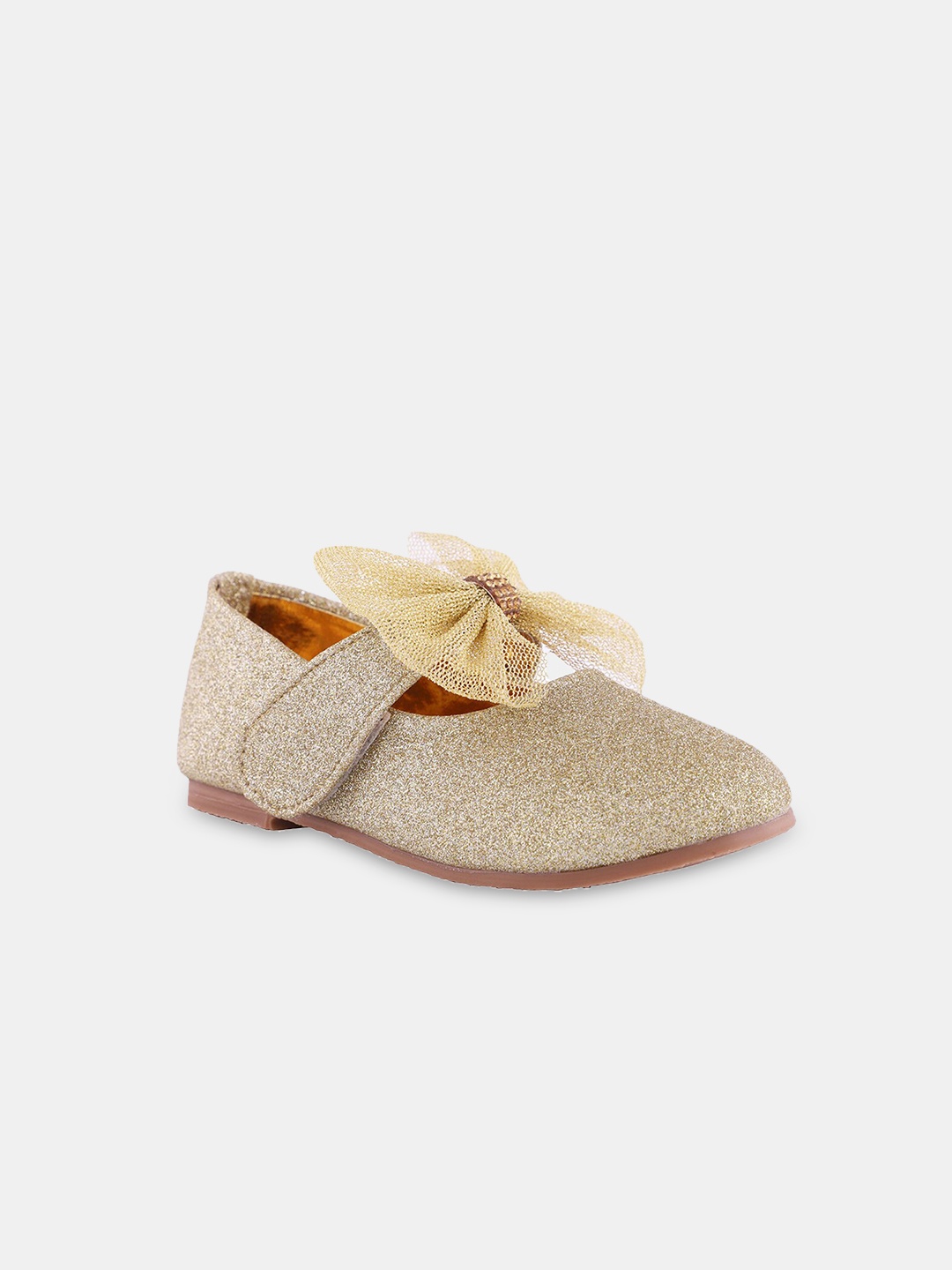 

Hopscotch Girls Gold Embellished Ballerinas with Bows