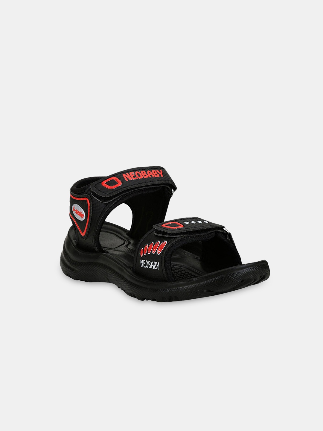 

Hopscotch Kids Black & Red Comfort Sandals