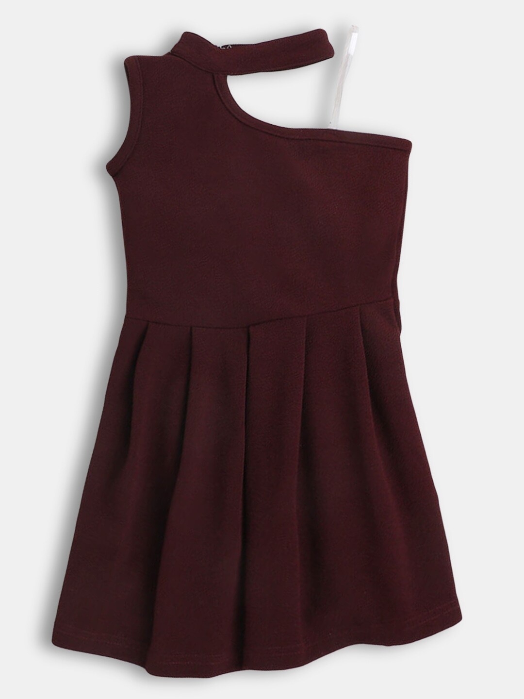

Hopscotch Girls Burgundy Choker Neck Cotton Dress