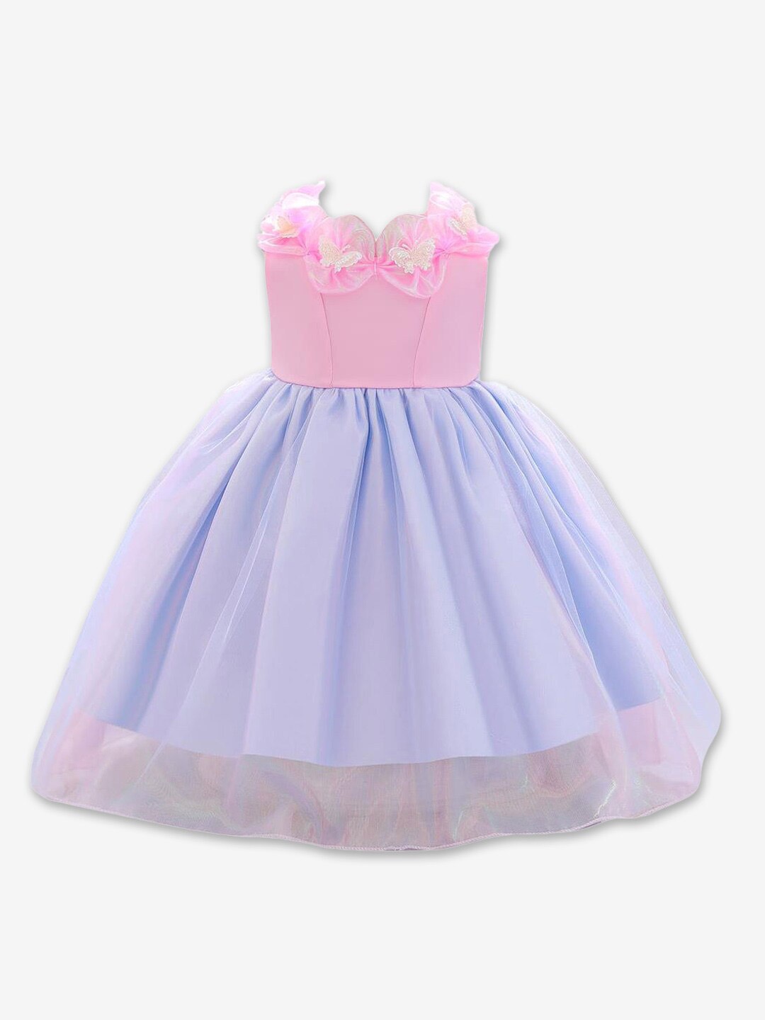 

Hopscotch Girls Pink & Blue Fit And Flare Dress