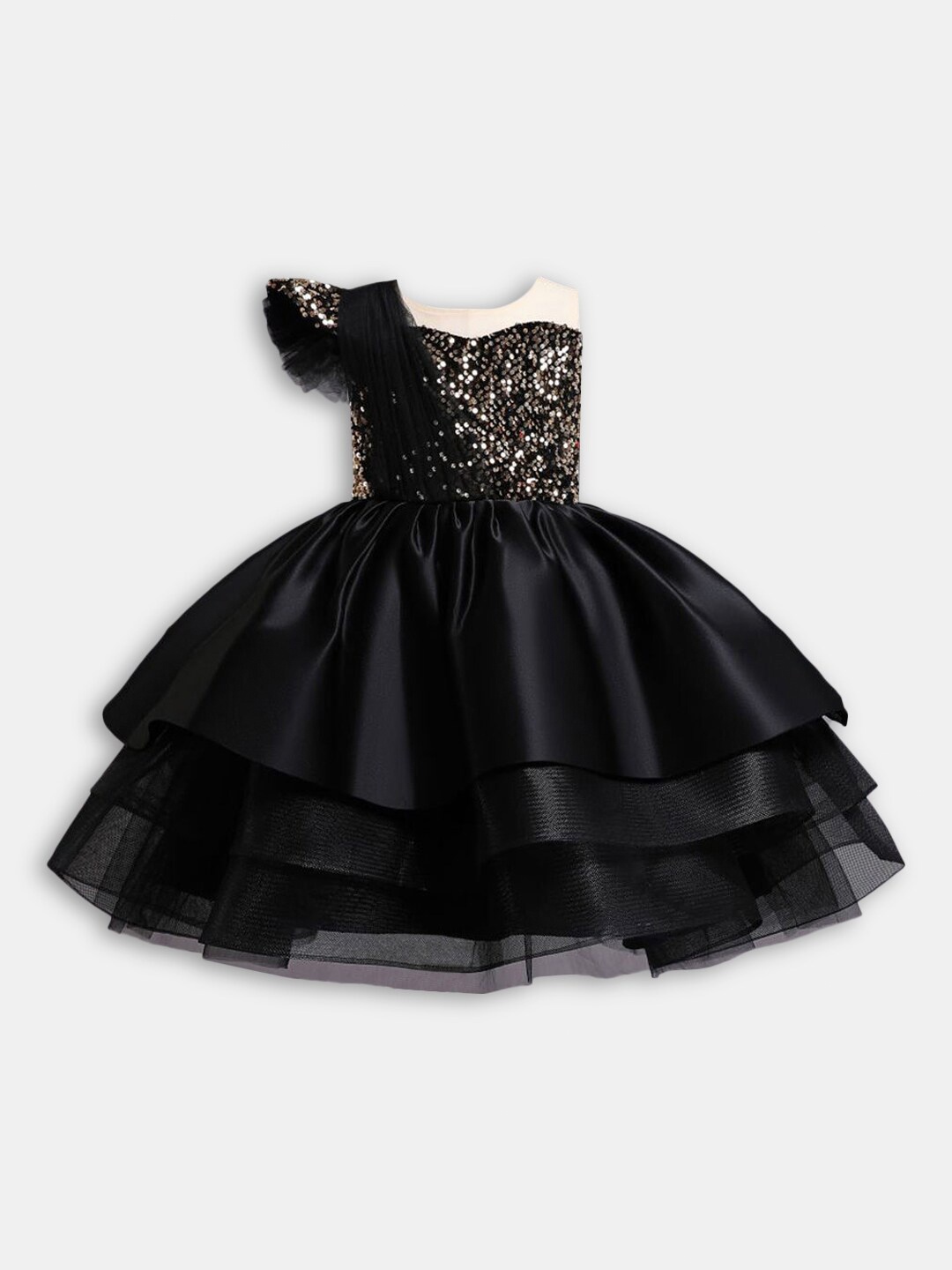 

Hopscotch Black Embellished Dress