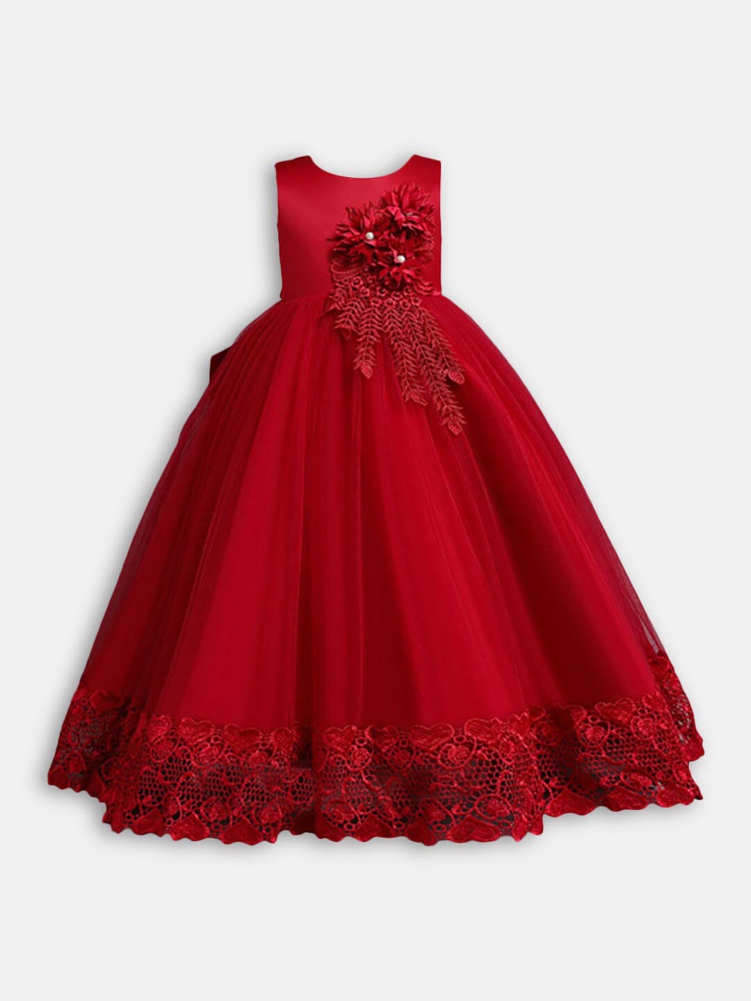 

Hopscotch Red Off-Shoulder Maxi Dress