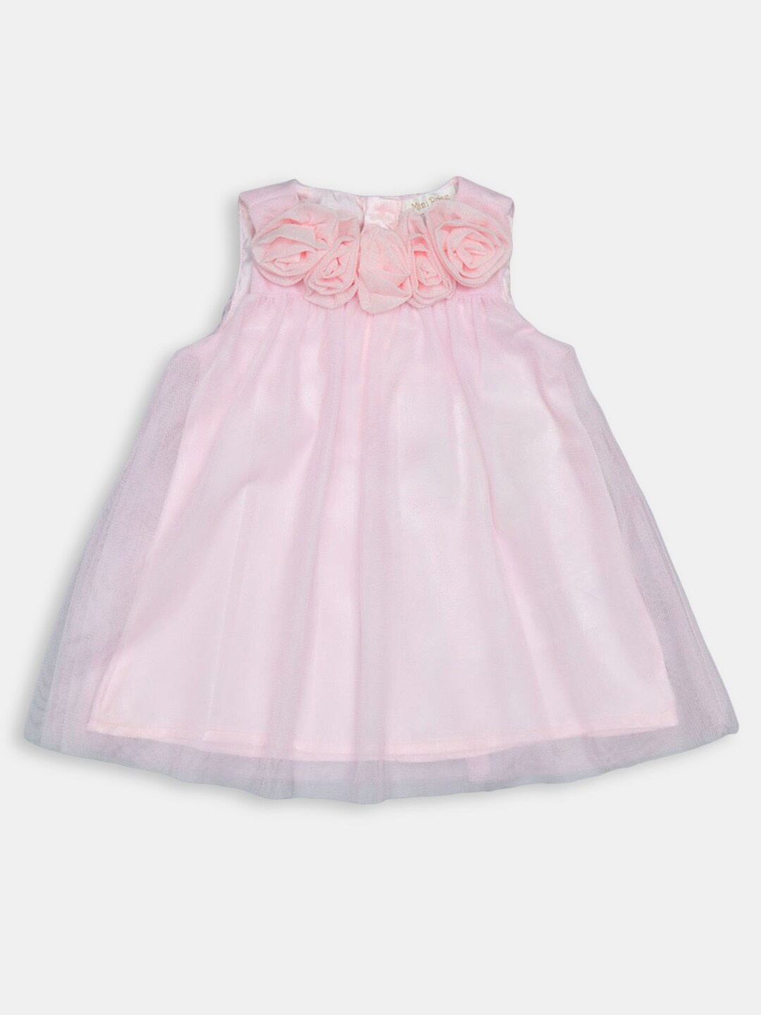 

Hopscotch Girls Round Neck Sleeveless A-line dress, Pink