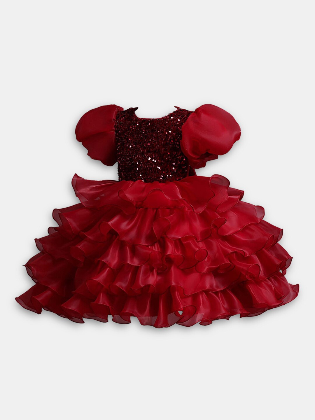 

Hopscotch Red Embellished Dress