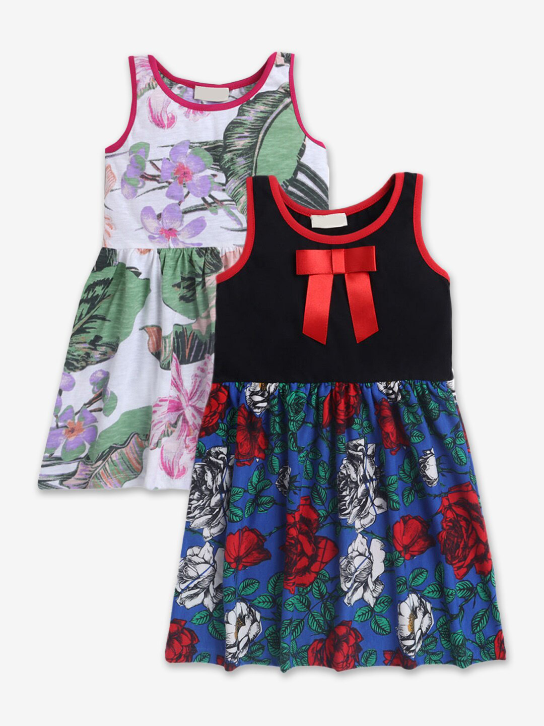 

Hopscotch White & Black Floral Cotton Dress