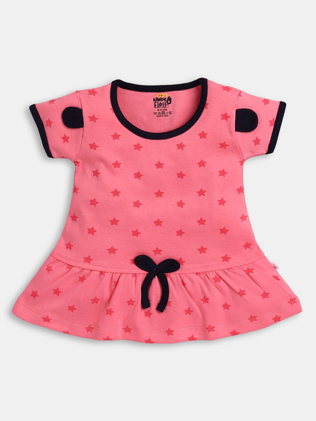 

Hopscotch Pink A-Line Printed Cotton Dress