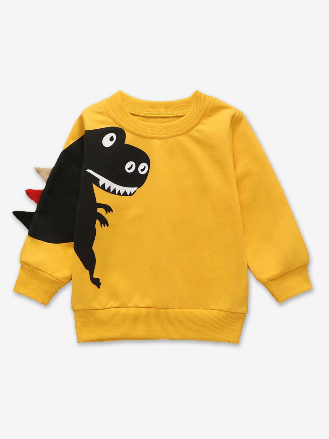 

Hopscotch Boys Yellow & Black Animal Printed Sweatshirt