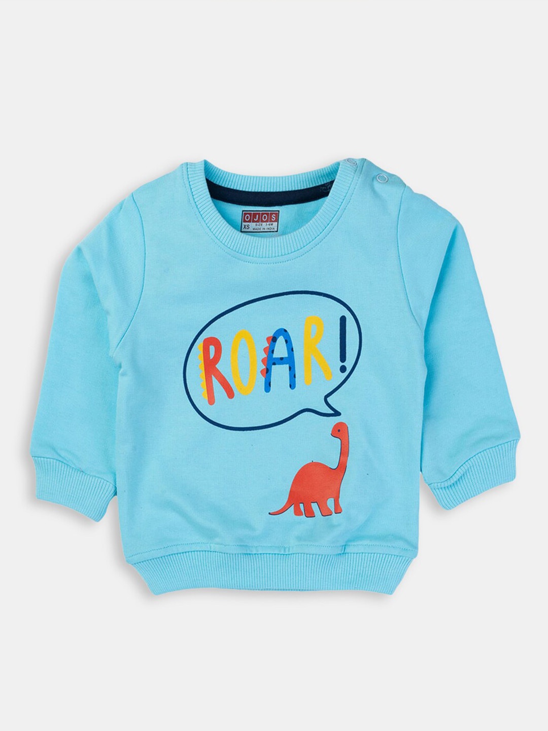 

Hopscotch Boys Blue Printed Cotton Sweatshirt