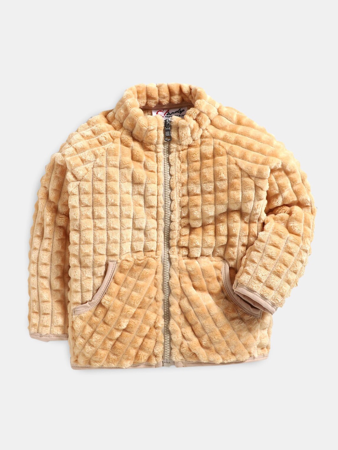 

Hopscotch Girls Brown Geometric Checked Tailored Jacket