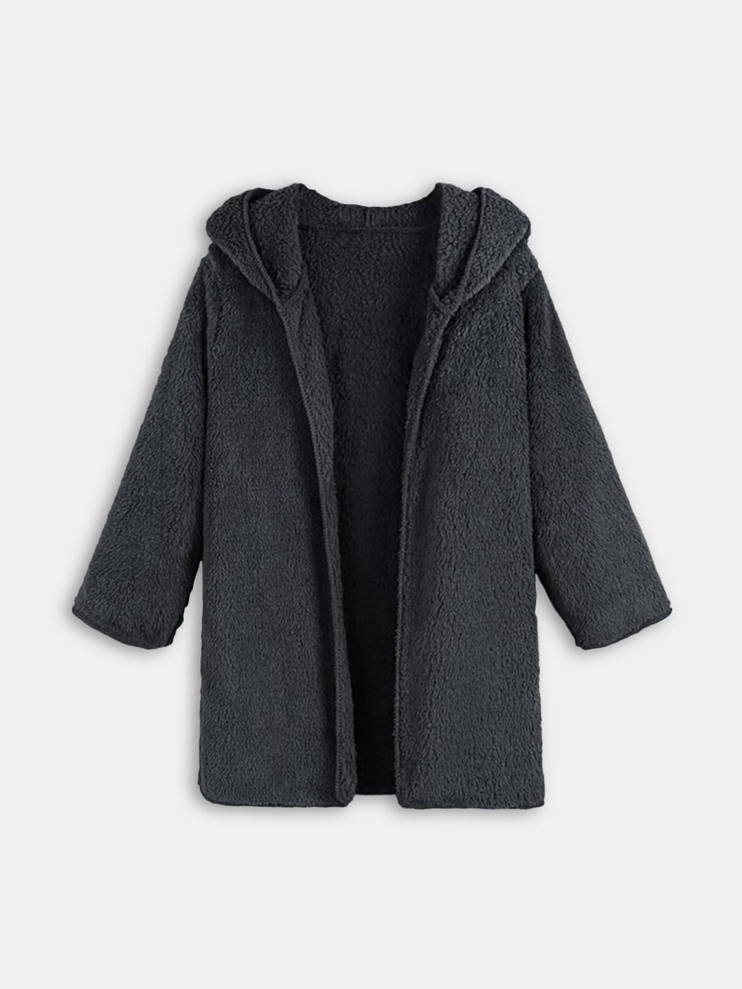 

Hopscotch Girls Grey Solid Overcoat