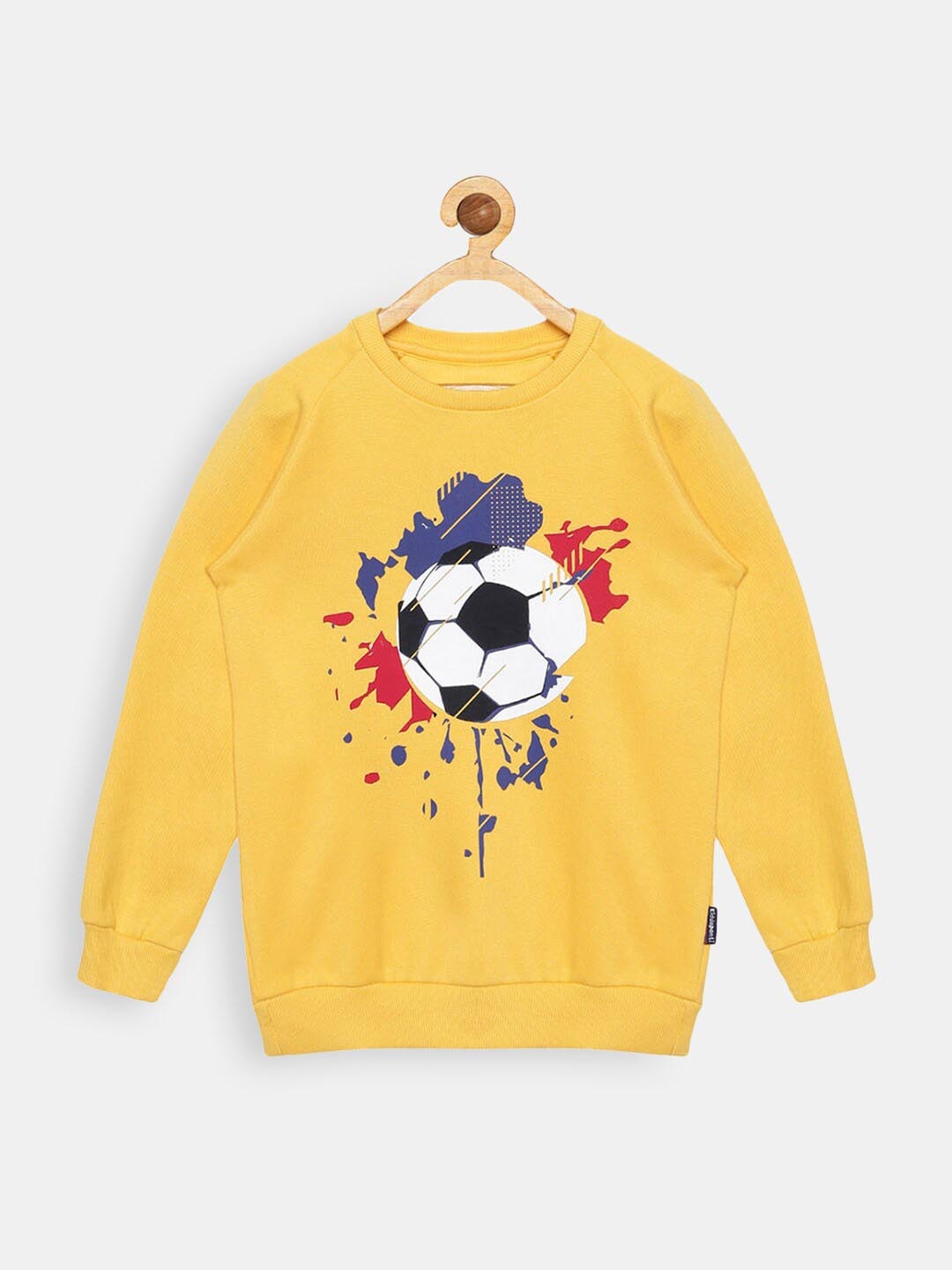

Hopscotch Boys Yellow Graphic Printed Sweatshirt