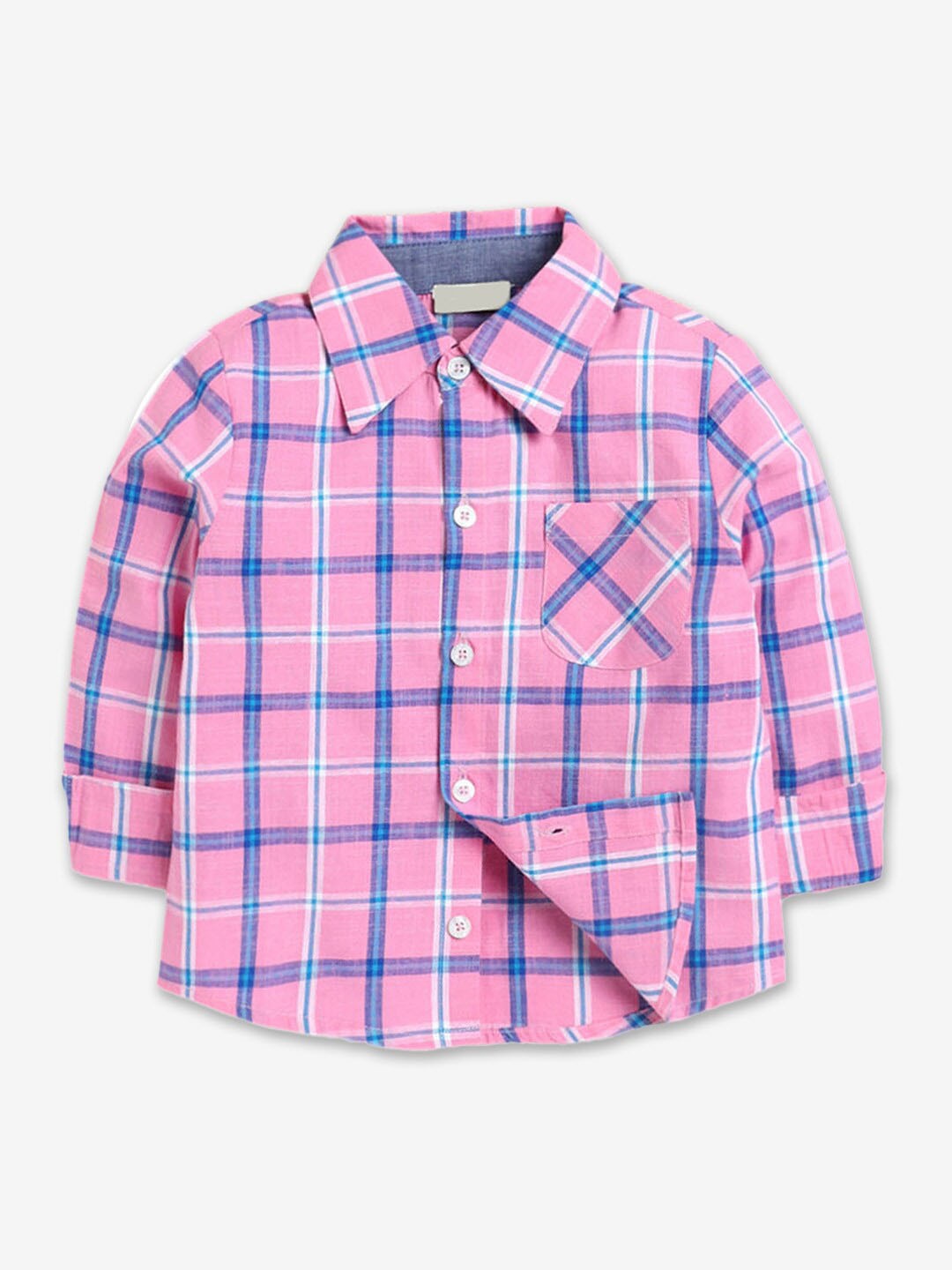 

Hopscotch Boys Pink & Blue Classic Checked Casual Shirt