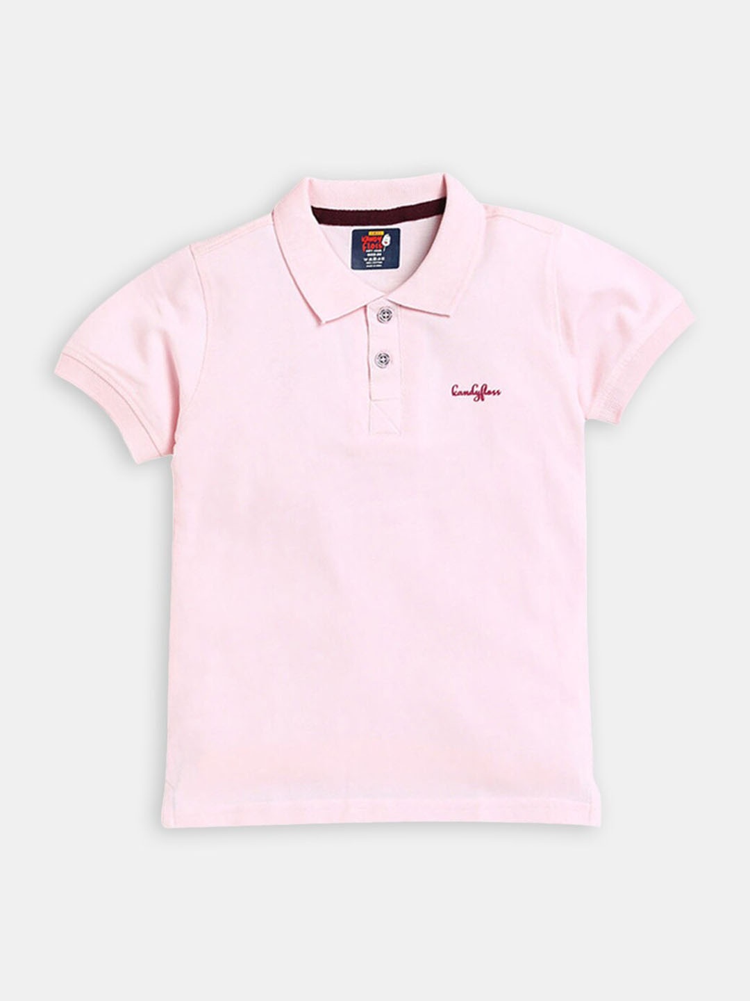 

Hopscotch Boys Pink Polo Collar Cotton T-shirt
