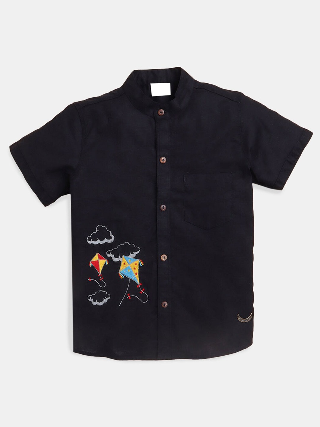 

Hopscotch Boys Black Classic Casual Shirt