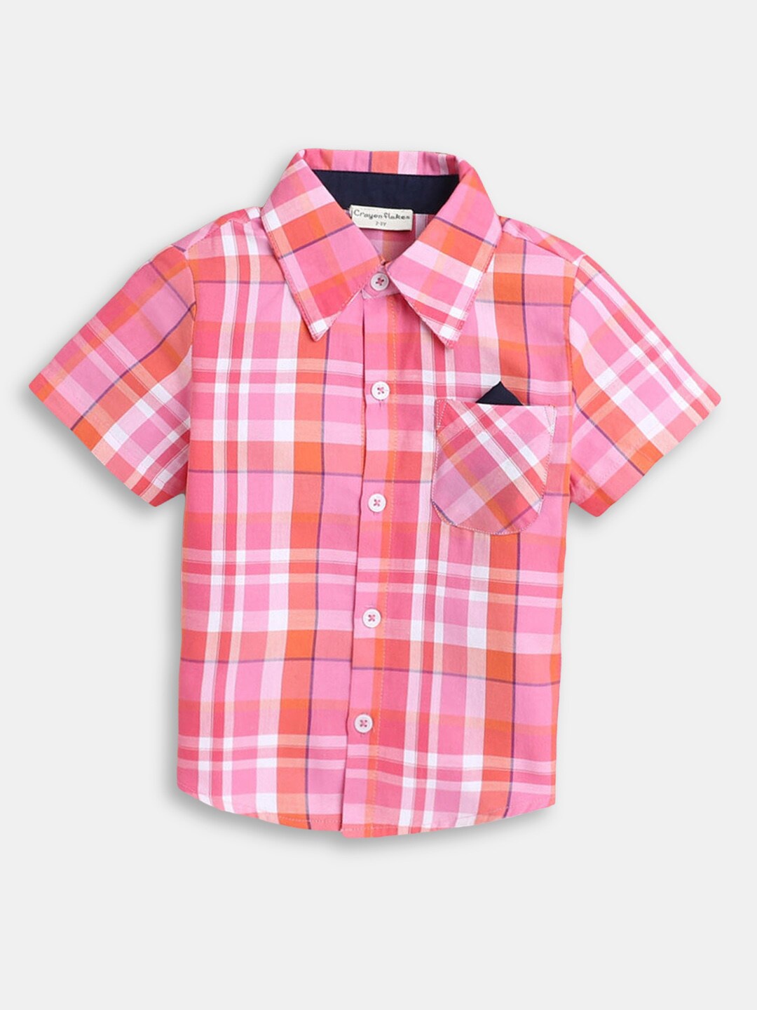 

Hopscotch Boys Classic Checked Casual Shirt, Pink