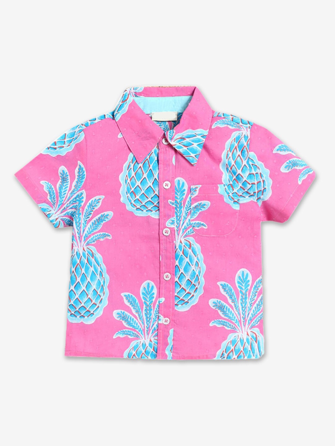 

Hopscotch Boys Classic Floral Printed Casual Shirt, Pink