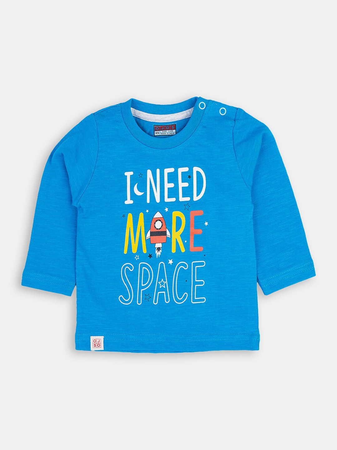 

Hopscotch Boys Blue Typography Printed T-shirt