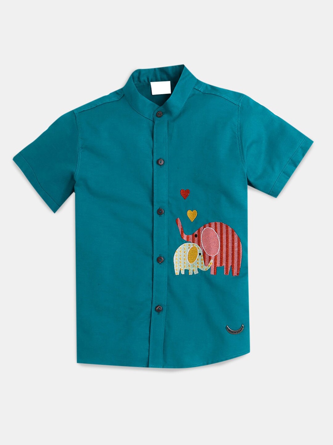 

Hopscotch Boys Blue Classic Cotton Casual Shirt