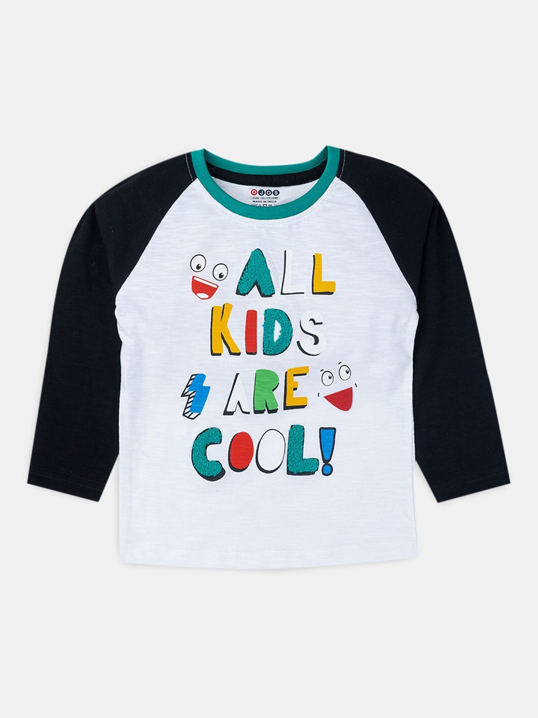

Hopscotch Boys White Typography Printed T-shirt