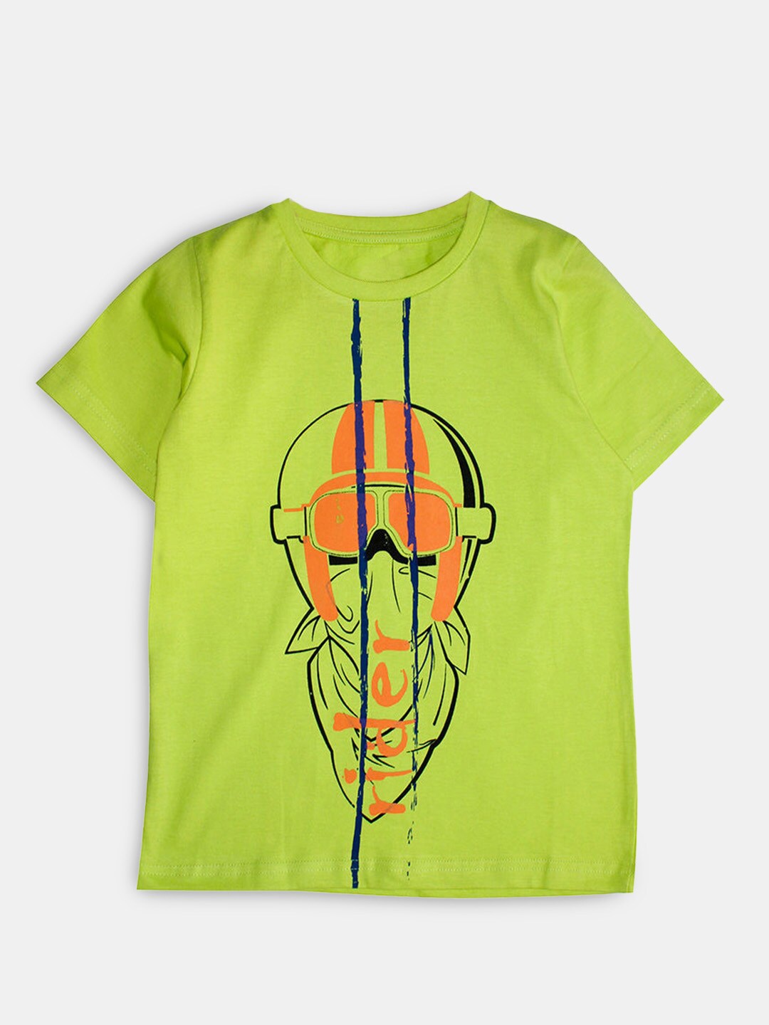 

Hopscotch Boys Green Printed T-shirt