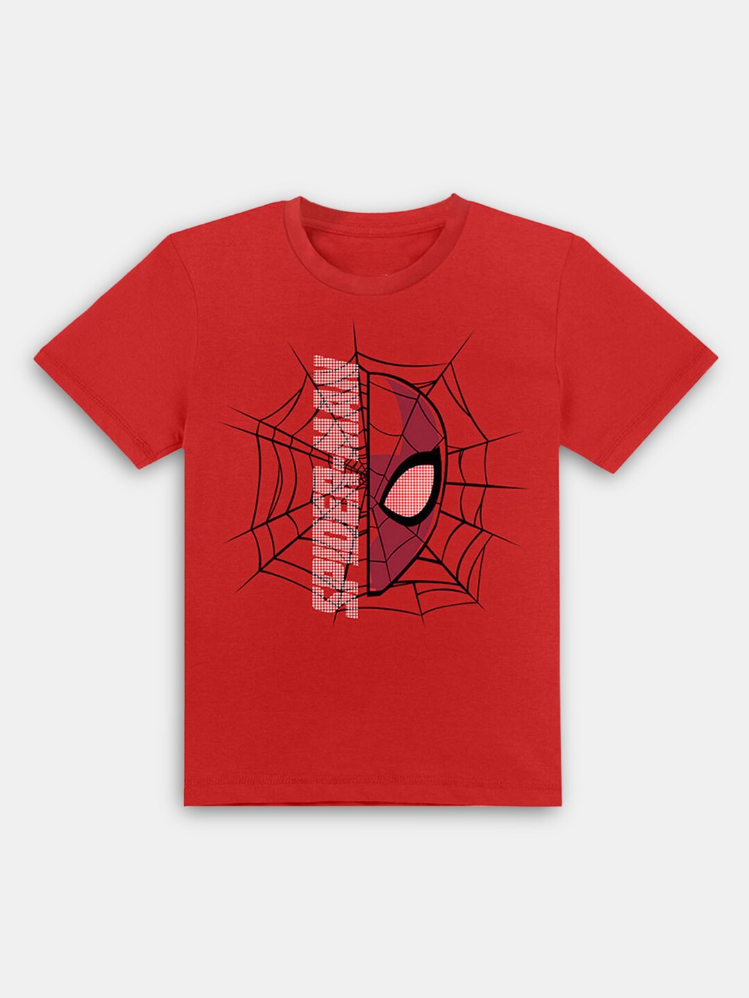

Hopscotch Boys Red Spider-Man Printed Cotton T-shirt