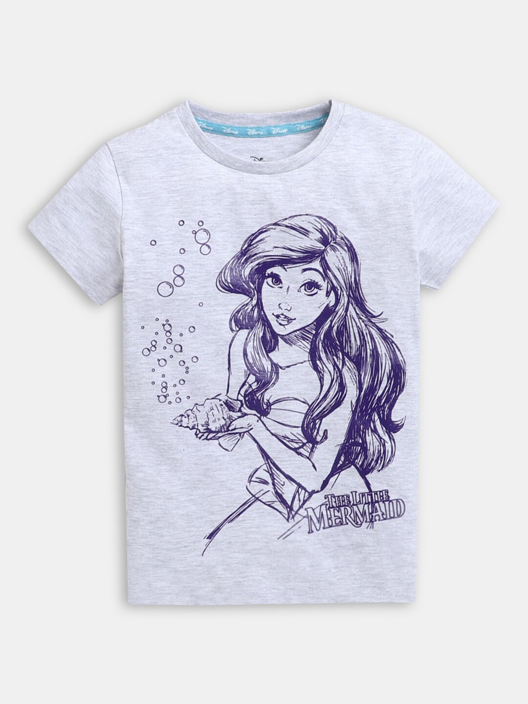 

Hopscotch Girls Grey Printed Cotton T-shirt