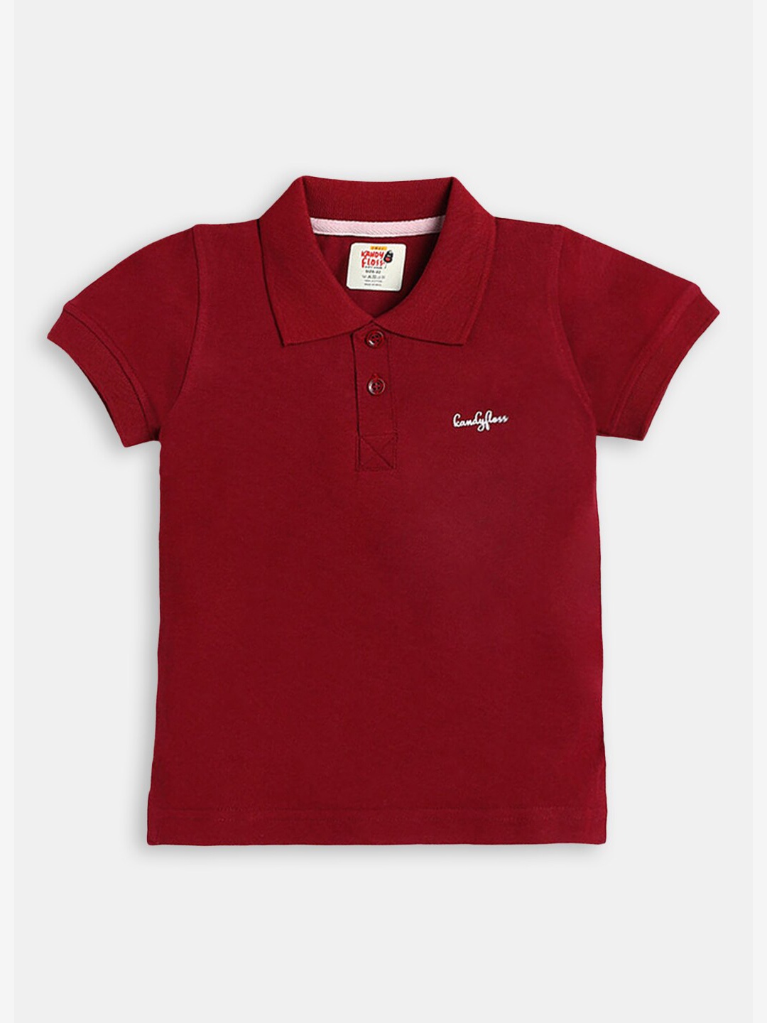 

Hopscotch Boys Maroon Polo Collar T-shirt