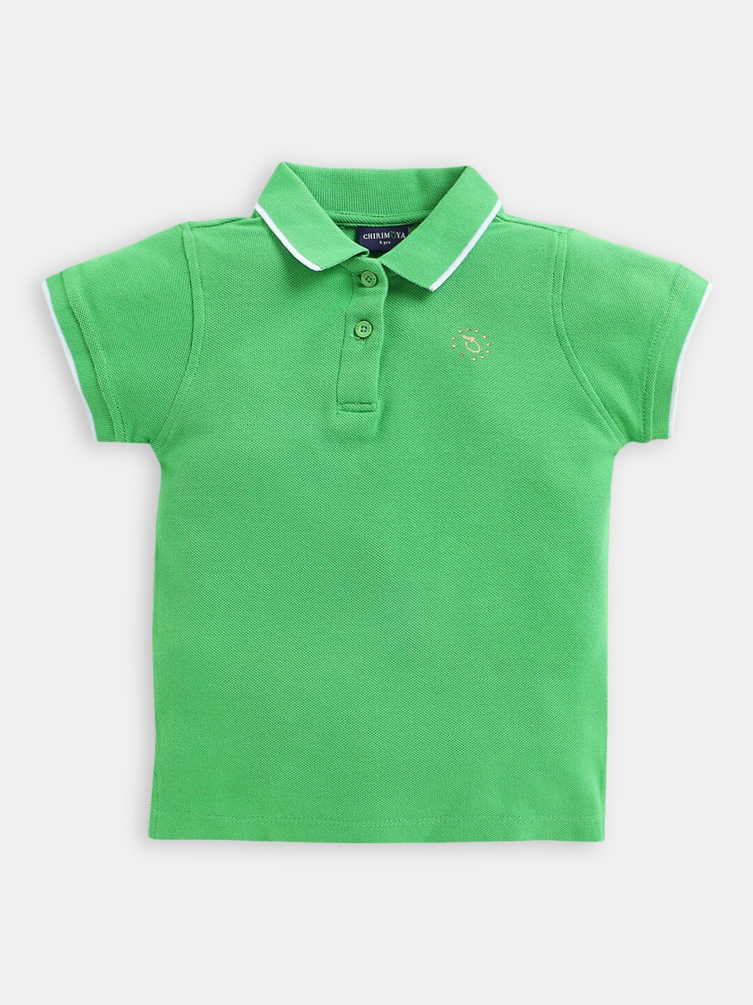 

Hopscotch Girls Green Polo Collar T-shirt