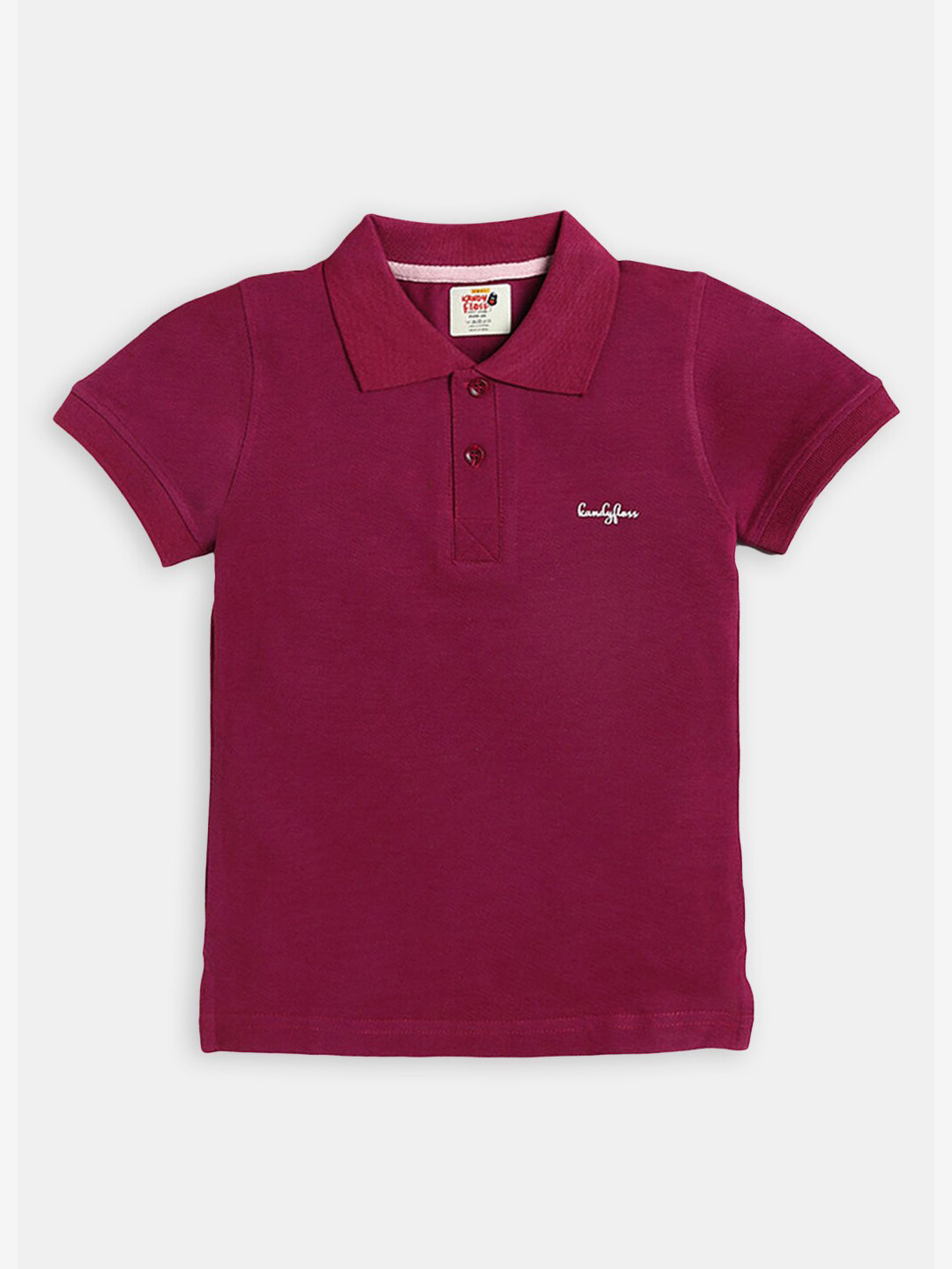 

Hopscotch Boys Maroon Polo Collar Cotton T-shirt