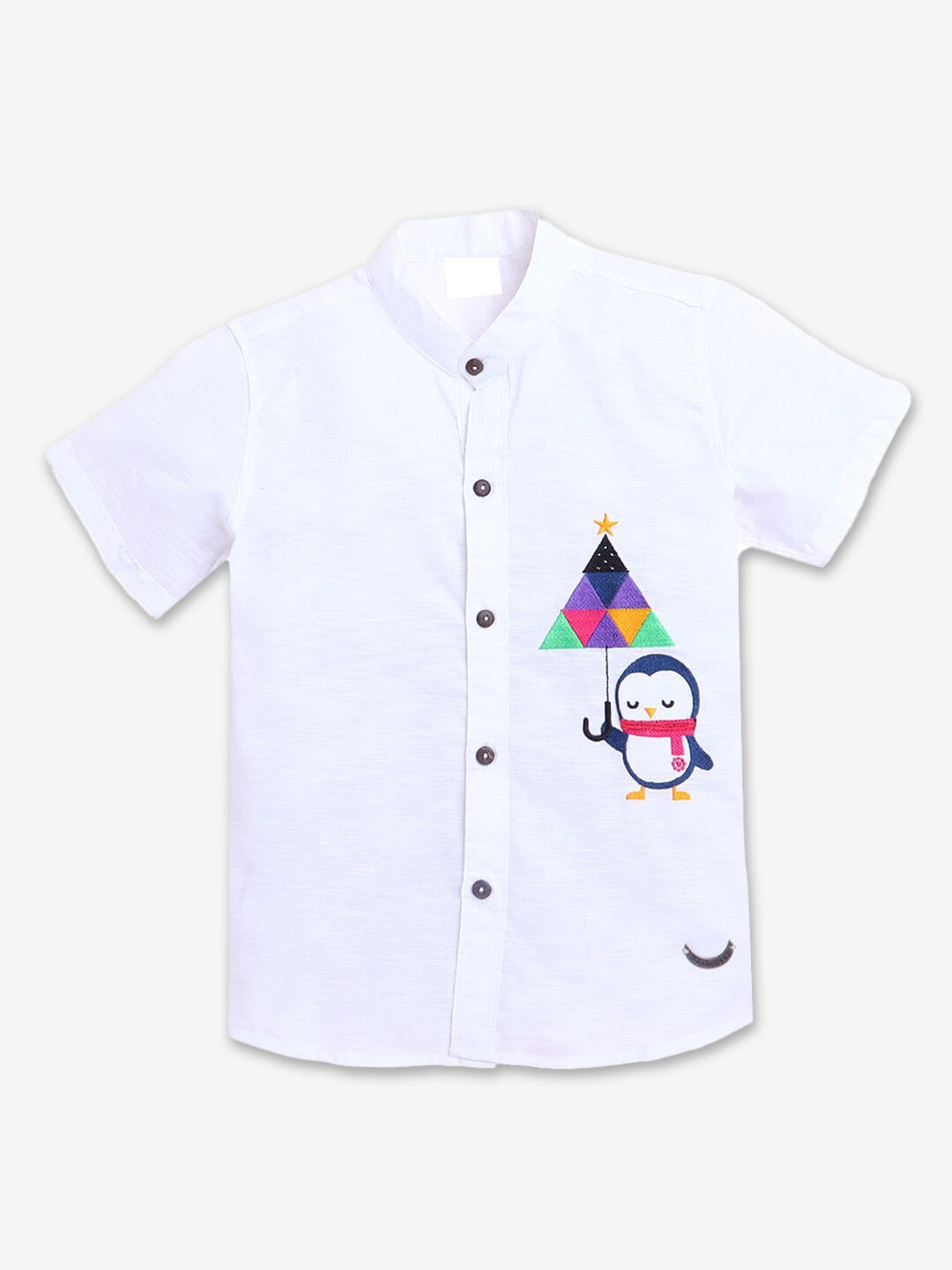 

Hopscotch Boys White Classic Cotton Casual Shirt
