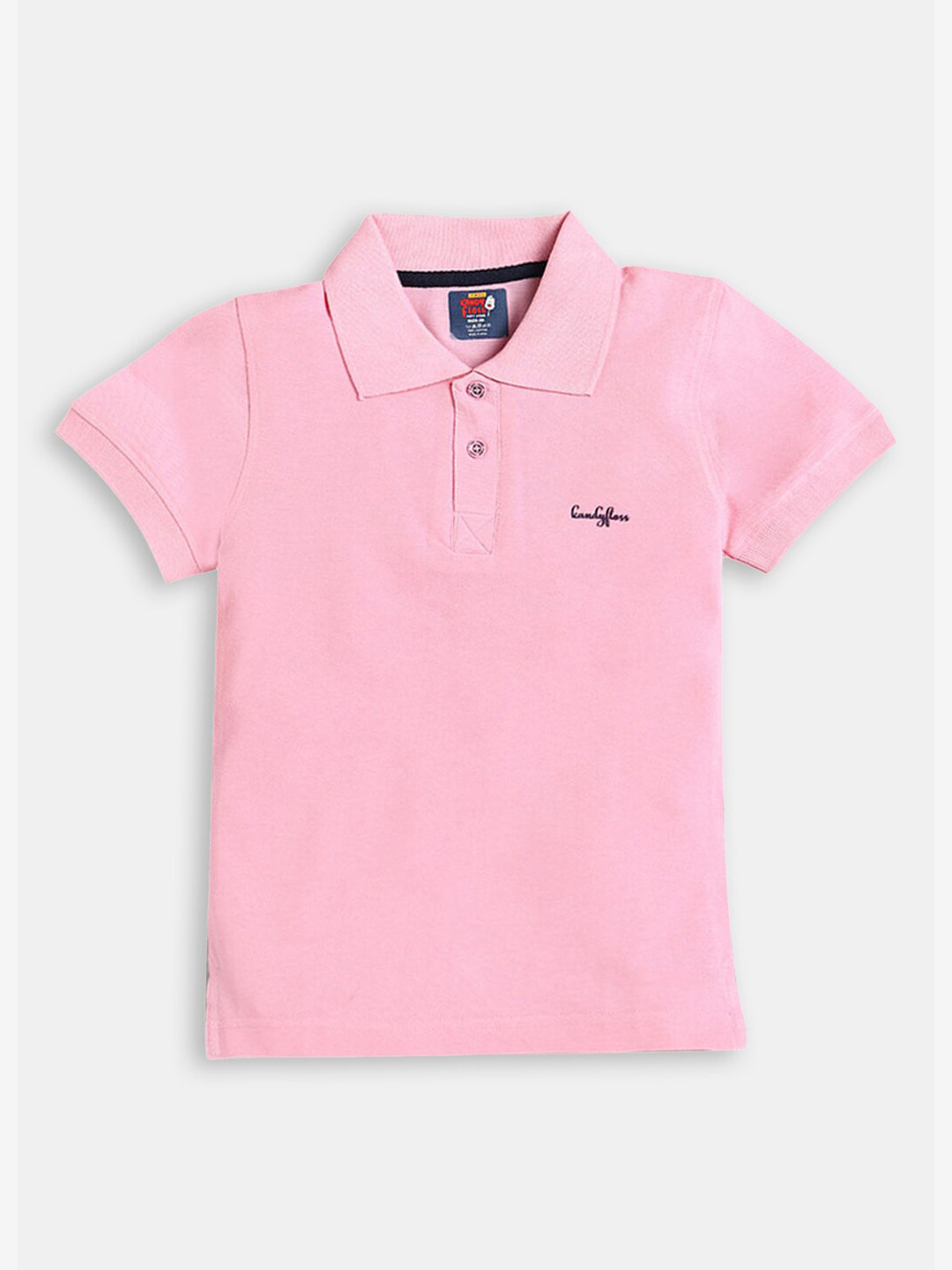 

Hopscotch Boys Pink Polo Collar Cotton T-shirt