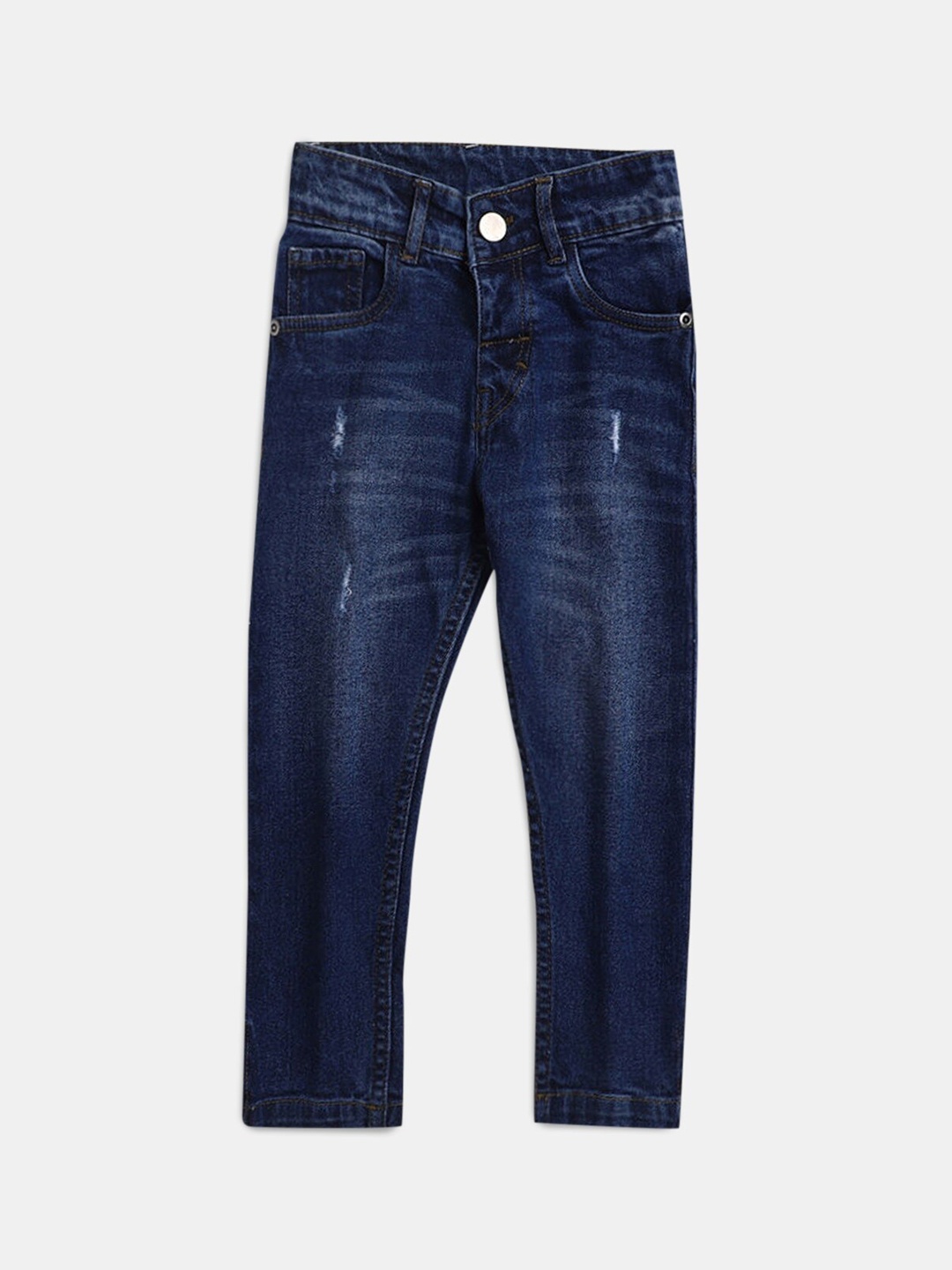 

Hopscotch Boys Blue Comfort Low Distress Light Fade Cotton Jeans