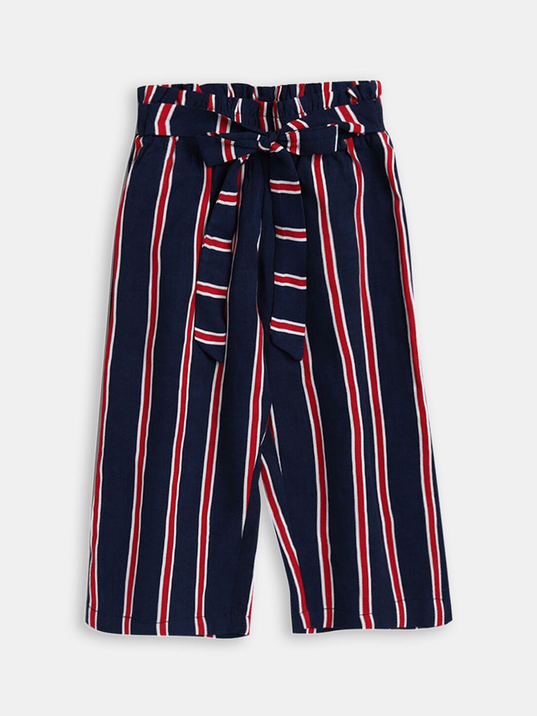 

Hopscotch Girls Blue Striped Cotton Trousers