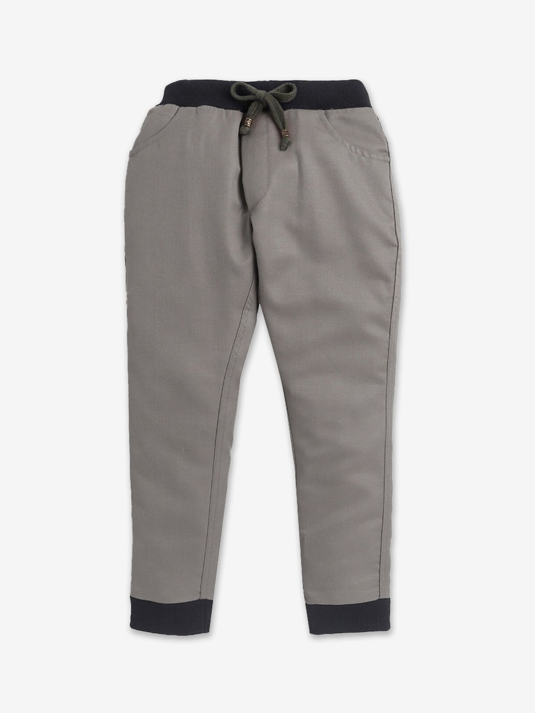 

Hopscotch Kids Grey Solid Track Pants