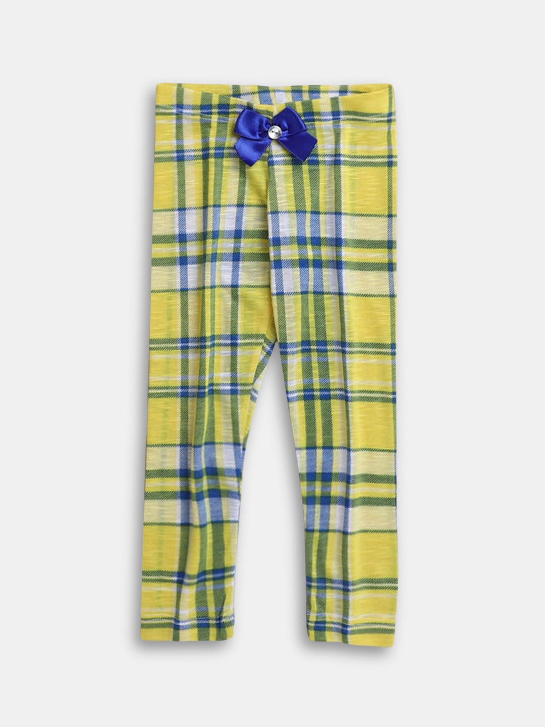 

Hopscotch Girls Yellow Checked Ankle Length Leggings