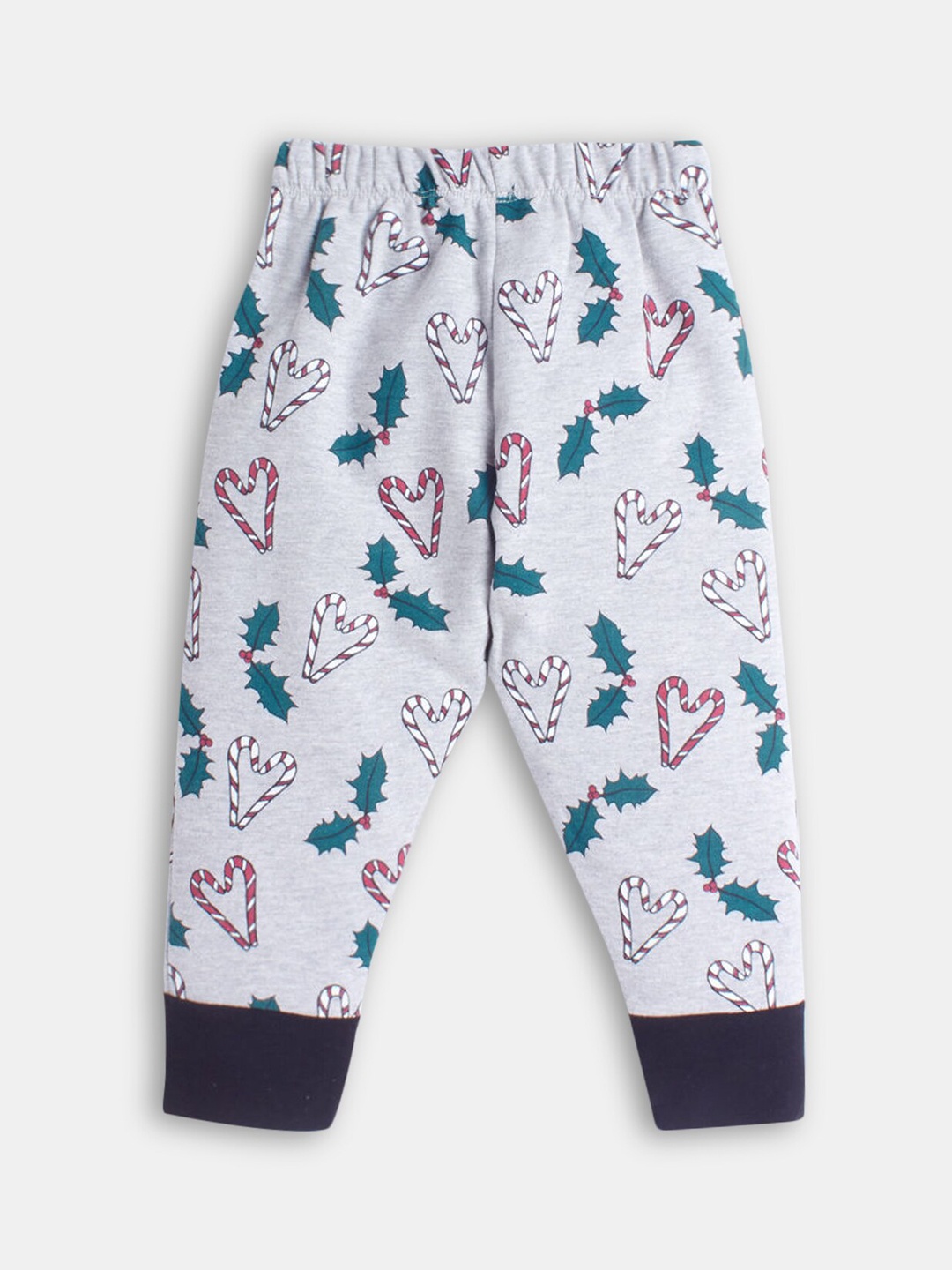 

Hopscotch Boys Grey & Blue Printed Joggers