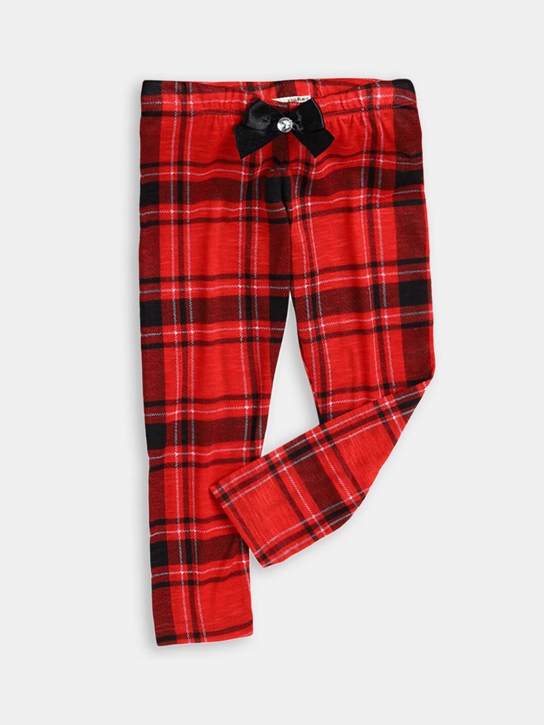 

Hopscotch Girls Red & Black Checks Ankle Length Polyester Leggings