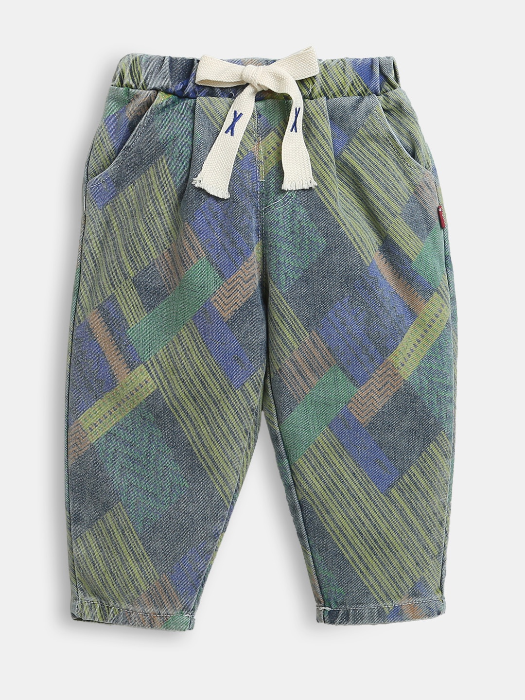 

Hopscotch Kids Blue Comfort Low Distress Cotton Light Fade Jeans