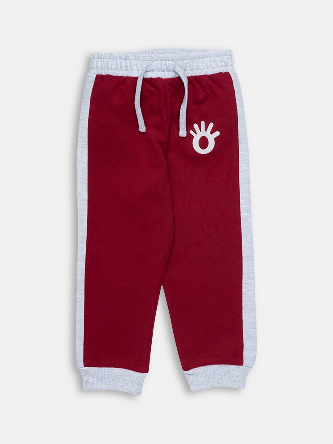 

Hopscotch Infant Boys Maroon Colourblocked Cotton Joggers