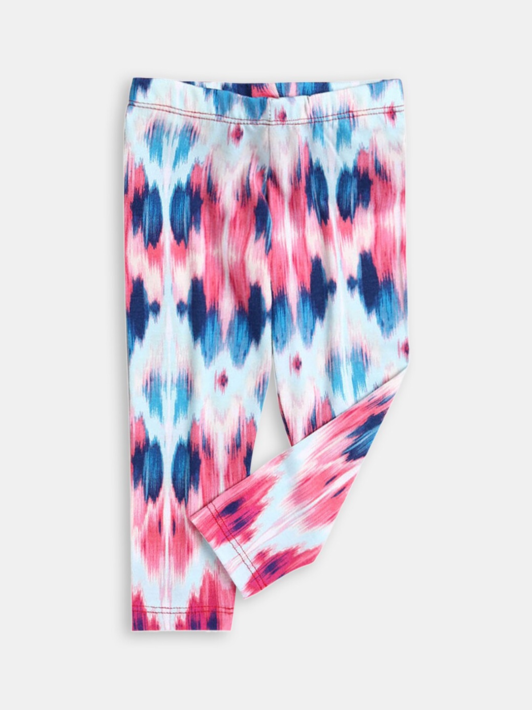 

Hopscotch Girls Blue & Pink Printed Ankle-Length Leggings