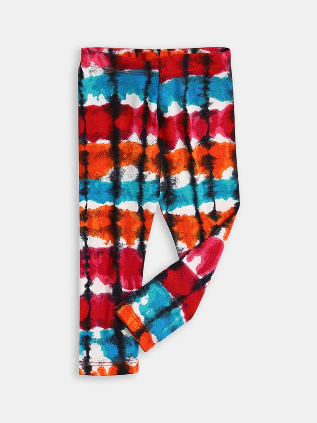 

Hopscotch Girls Pink & White Printed Leggings
