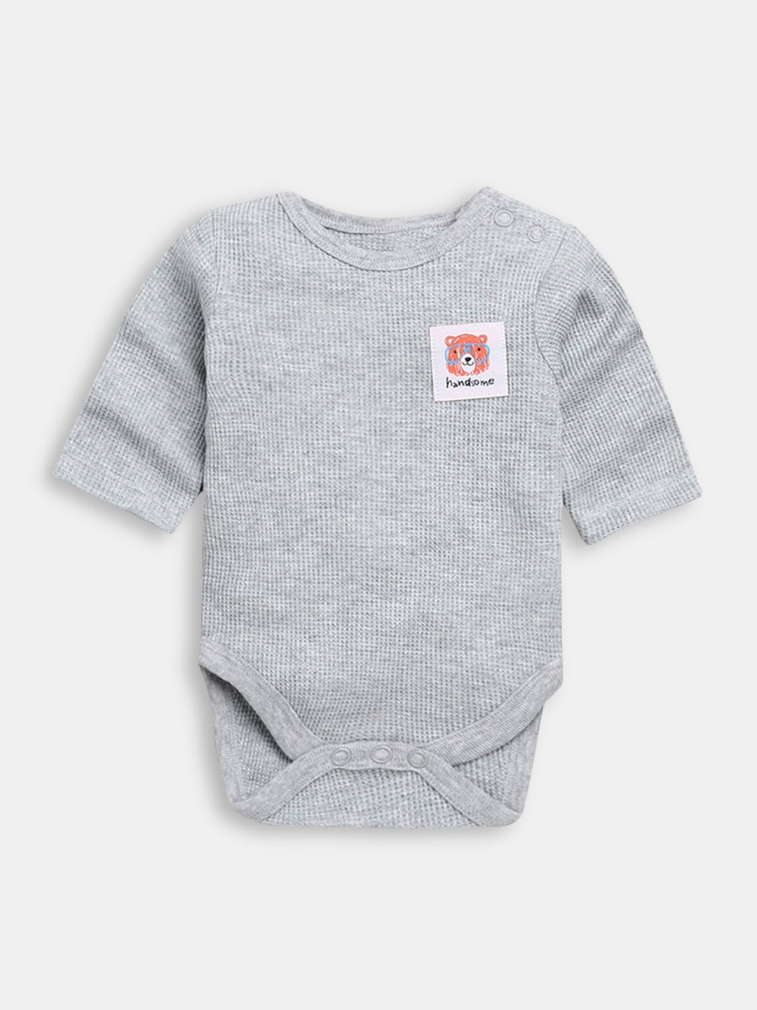 

Hopscotch Boys Grey Cotton Bodysuits