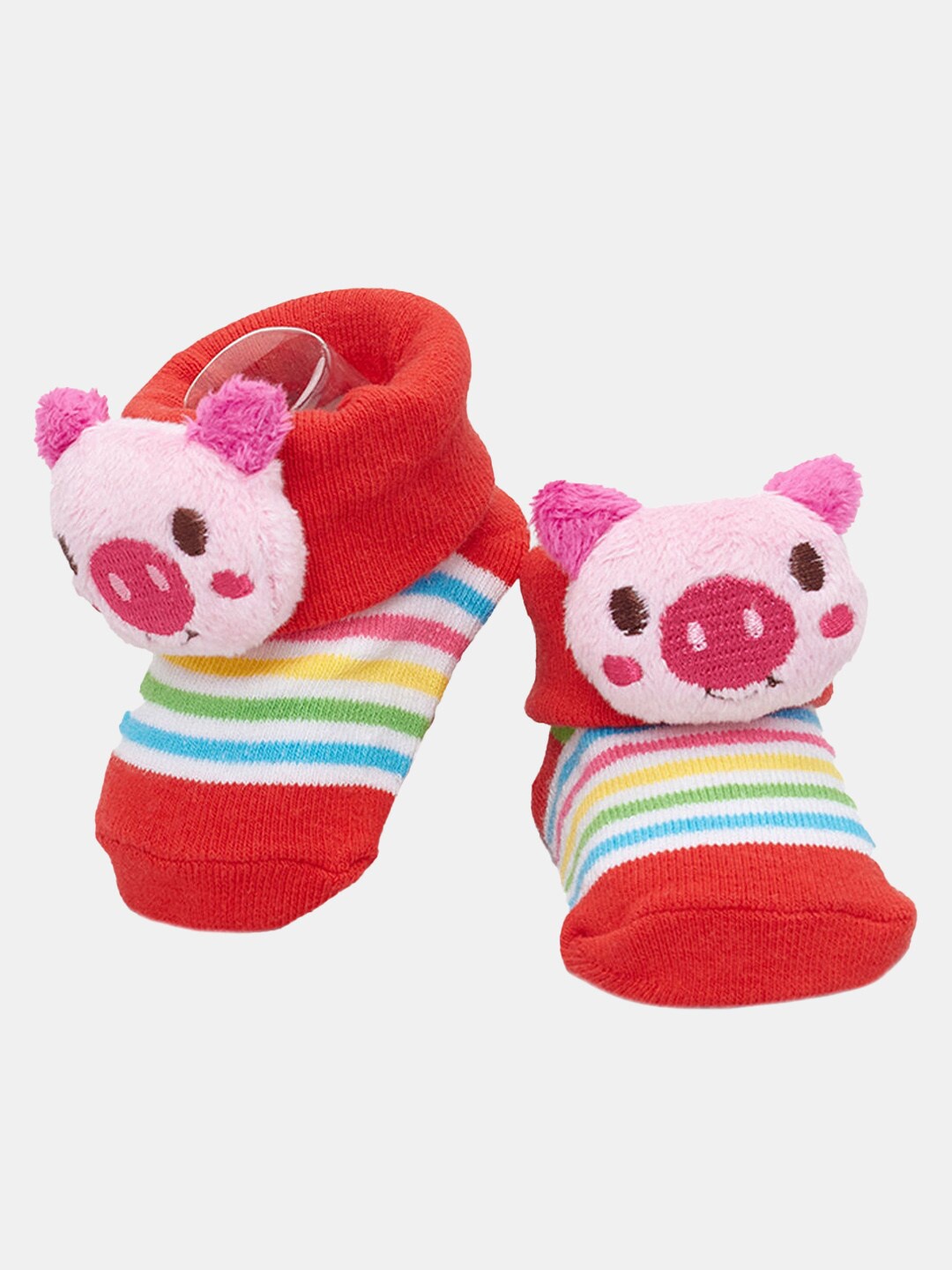 

Hopscotch Infant Red & Pink Patterned Ankle-Length Socks
