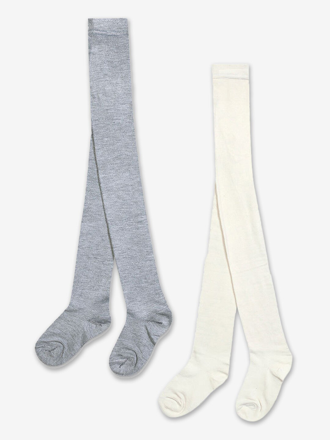 

Hopscotch Infant Girls Pack Of 2 White & Grey Above Knee-Length Socks